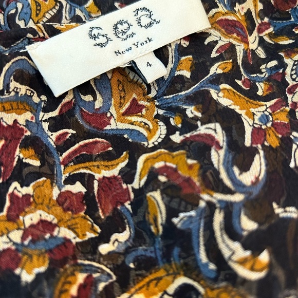 Sea New York dress brown black floral sheer size 4 - Picture 5 of 6